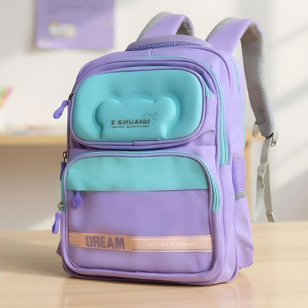 Sac à Dos Scolaire Orthopédique pour Enfants X-SHUAIQI Rose et Bleu – محفظة مدرسية للأطفال - Image 2